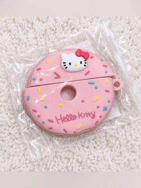Sanrio Hello Kitty Donut AirPods Pro Pro 2 Case Pink Silicone